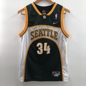 Ray Allen Seattle Sonics Green Nike Swingman Jersey NBA Sewn Youth Size M *READ